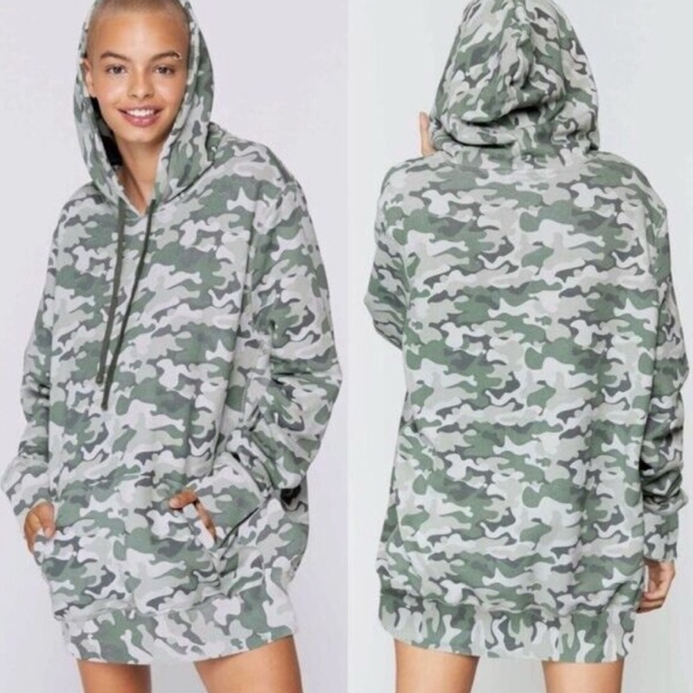 Spiritual Gangster Camouflage Hoodie Dress